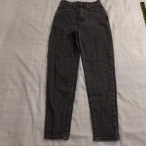 Levi's jeans High Waisted Taper women's 25 black denim mom jean black tab BB581